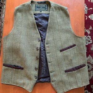 Walker & Hawkes vintage men’s wool vest, size XL